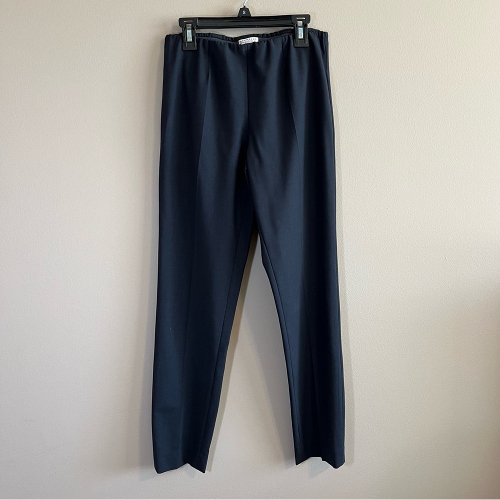 Brunello Cucinelli Black Skinny Pants Work Dress Wool Blend Women’s 2